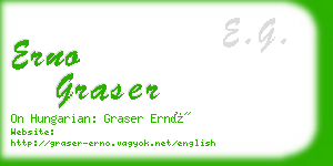 erno graser business card